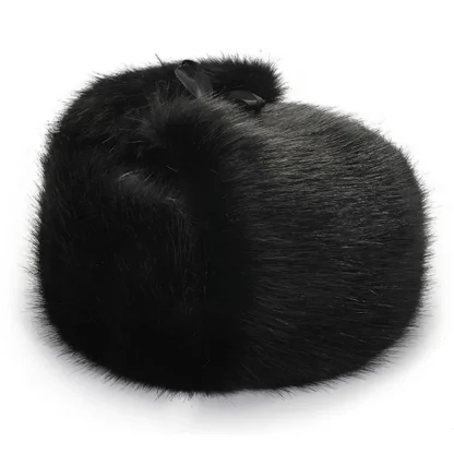 Foldable Ear Flaps Ushanka with Faux Fur - Image 9