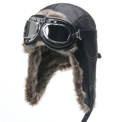 Rugged Warm Trapper Hat with Goggle