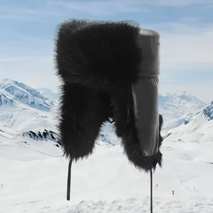 Foldable Ear Flaps Ushanka with Faux Fur - Image 6