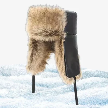 Foldable Ear Flaps Ushanka with Faux Fur - Image 13