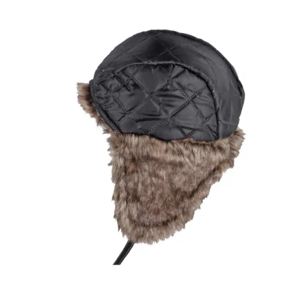 Durable Trapper Hat with Faux Leather - Image 10