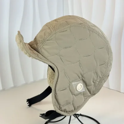 Waterproof Quilted Trapper Hat with Brim