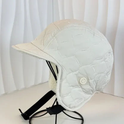 Waterproof Quilted Trapper Hat with Brim - Image 9